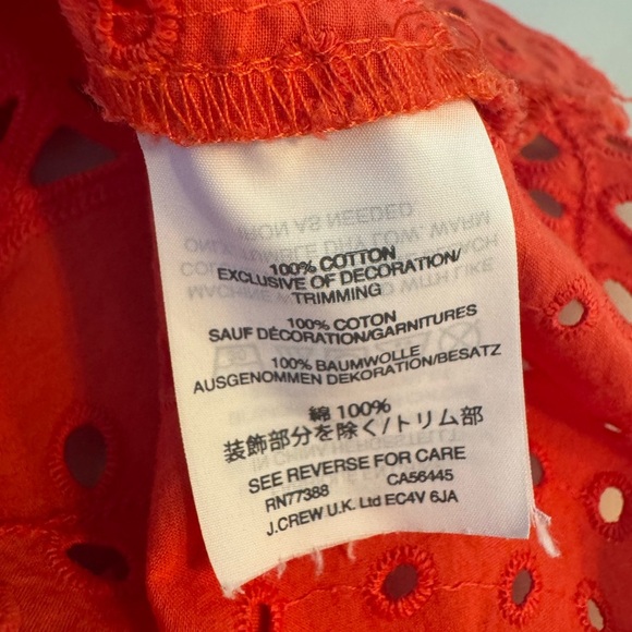 Madewell Rusty Orange Eyelet Angelica Top -Medium US - Picture 8 of 13